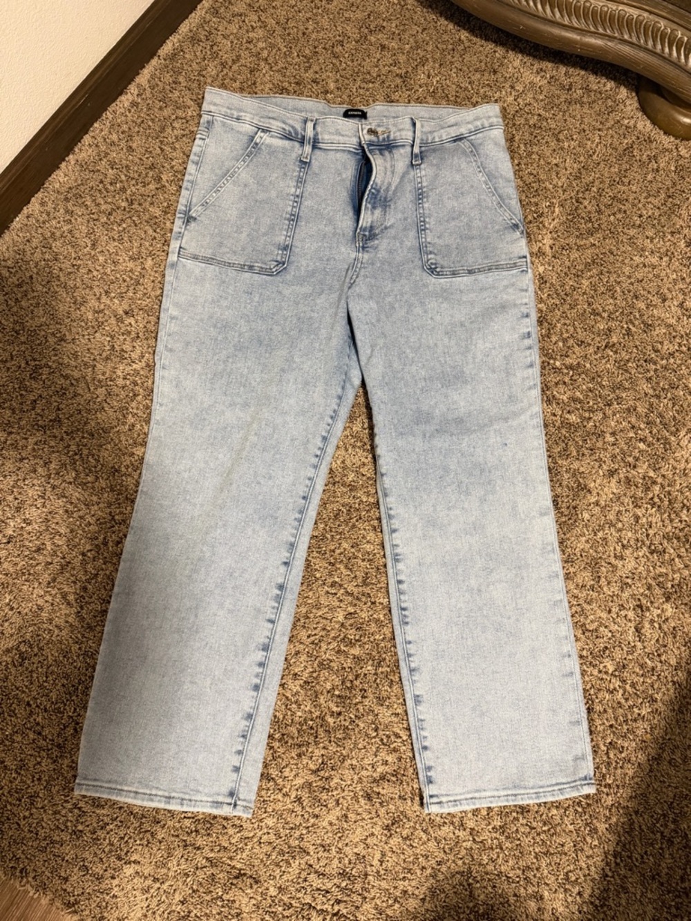 Express Light Blue Straight Leg Women's Jeans